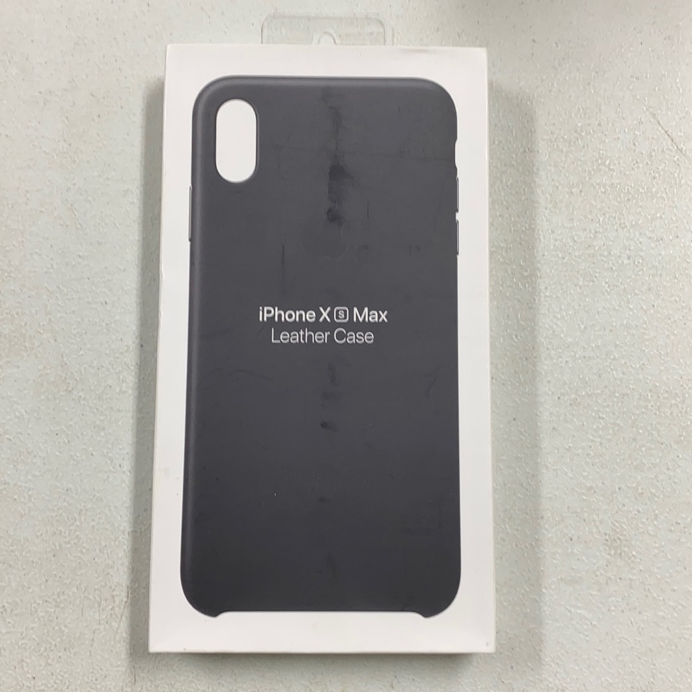 Apple Brand Leather Cover For iPhone XsMax, Black NOB